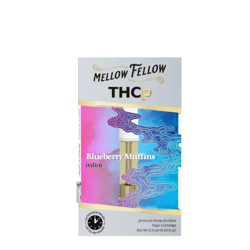 [T-1177-01] MELLOW FELLOW CARTRIDGE 0.5G THC-P (Blueberry Muffins Indica)