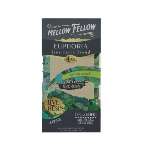 [T-1185-12] MELLOW FELLOW LIVE RESIN 4ML DISPOSABLE (Green Crack)