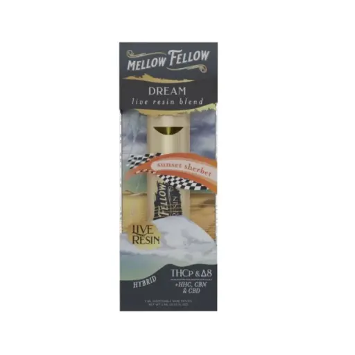 [T-1184-09] MELLOW FELLOW LIVE RESIN 2ML DISPOSABLE (Sunset Sherbet)