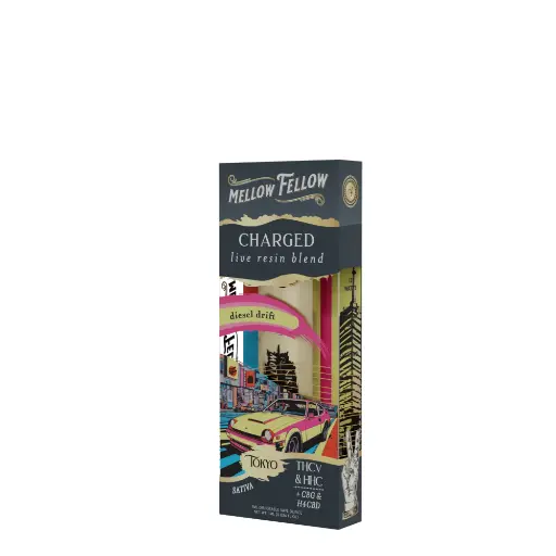 [T-1186-06] MELLOW FELLOW LIVE RESIN BLEND 1ML DISPOSABLE 6 pk Box (Diesel Drift)