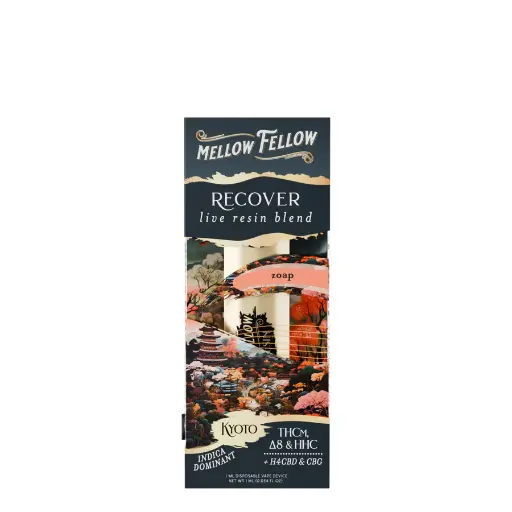 [T-1186-10] MELLOW FELLOW LIVE RESIN BLEND 1ML DISPOSABLE 6 pk Box (Kyoto Zoap Hybrid)