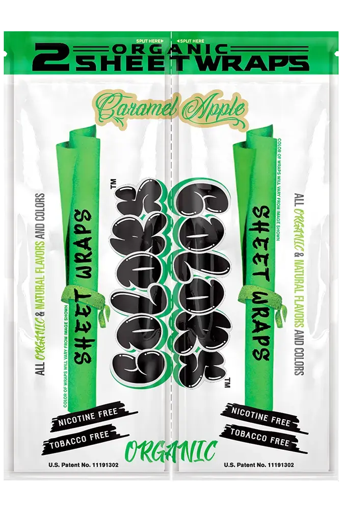 [Q-3031-04] ORGANIC COLOR SHEET WRAPS 2PK POUCH 25CT DISPLAY BOX (CARMEL APPLE)
