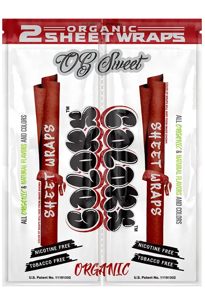 [Q-3031-05] ORGANIC COLOR SHEET WRAPS 2PK POUCH 25CT DISPLAY BOX (OG SWEET)