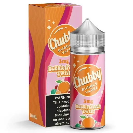 [Q-1597-04] CHUBBY BUBBLE 100ML (Peach Twist, 6MG)
