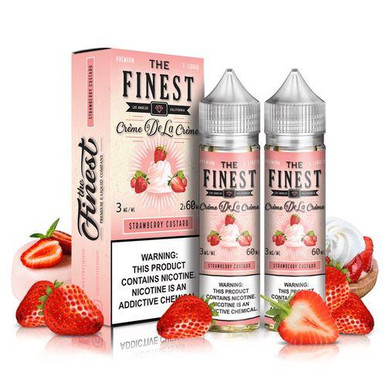[Q-3674-25] THE FINEST 2X60ML (3mg, Strawberry Custard)
