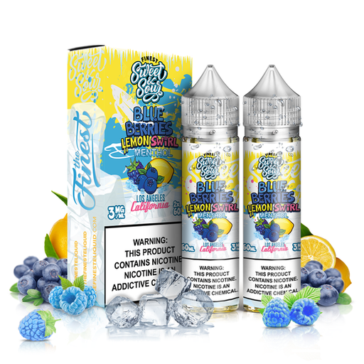 [Q-3674-23] THE FINEST 2X60ML (3mg, Blue Berries Lemon Swirl Menthol)