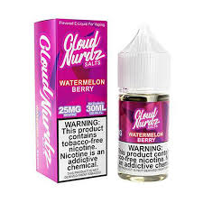 [Q-1627-20] CLOUD NURDZ SALTS 30ML (25MG, Watermelon Berry)