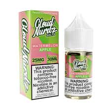 [Q-1627-21] CLOUD NURDZ SALTS 30ML (25MG, Watermelon Apple)