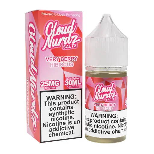 [Q-1627-12] CLOUD NURDZ SALTS 30ML (50MG, Very Berry Hibiscus)