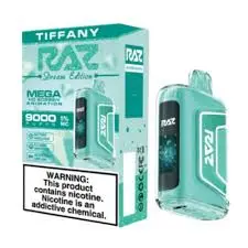 [Q-3209-04] RAZ TN9000 DISPOSABLE VAPE 5PK 12ML (Tiffany (Kiwi Watermelon))