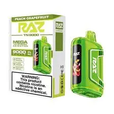 [Q-3209-08] RAZ TN9000 DISPOSABLE VAPE 5PK 12ML (Peach Grapefruit)