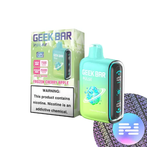 [Q-2070-03] GEEK BAR PULSE DISPOSABLE VAPE 15000 PUFFS 5PK 16ML FROZEN (Cherry Apple)