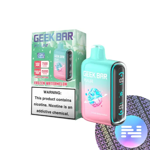 [Q-2070-04] GEEK BAR PULSE DISPOSABLE VAPE 15000 PUFFS 5PK 16ML FROZEN (Watermelon)