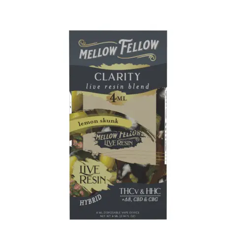 [T-1185-02] MELLOW FELLOW LIVE RESIN 4ML DISPOSABLE 6pk Box (Lemon Skunk)