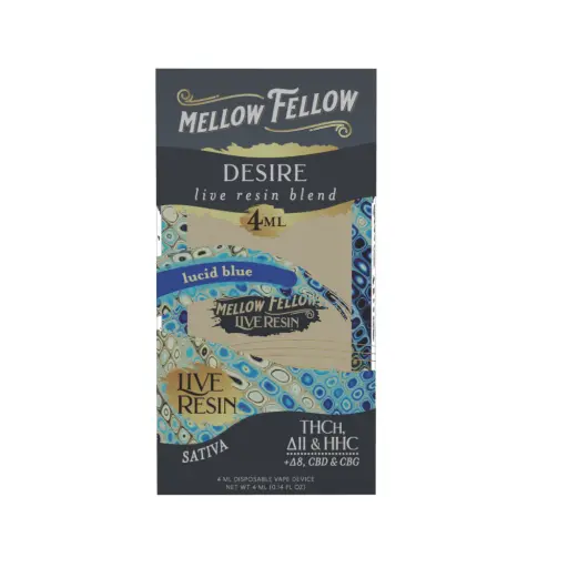 [T-1185-03] MELLOW FELLOW LIVE RESIN 4ML DISPOSABLE (Lucid Blue)