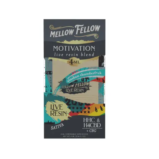 [T-1185-09] MELLOW FELLOW LIVE RESIN 4ML DISPOSABLE (Alaskan Thunderf*ck)