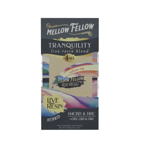 [T-1185-11] MELLOW FELLOW LIVE RESIN 4ML DISPOSABLE 6pk Box (Tahoe OG)