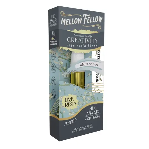 [T-1183-06] MELLOW FELLOW LIVE RESIN 2ML CARTRIDGE (White Widow)