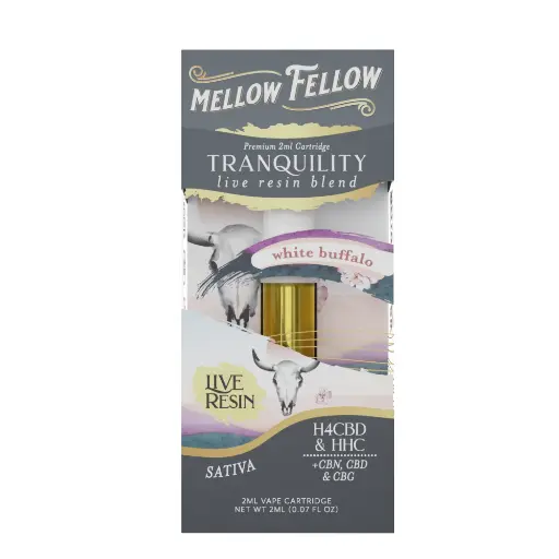 [T-1183-10] MELLOW FELLOW LIVE RESIN 2ML CARTRIDGE (White Buffalo)