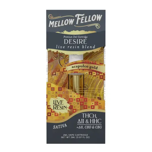 [T-1183-01] MELLOW FELLOW LIVE RESIN 2ML CARTRIDGE (Acapulco Gold)