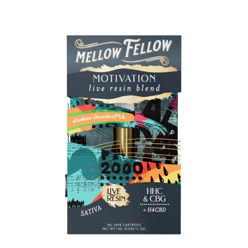 [T-1182-04] MELLOW FELLOW LIVE RESIN 1ML CART (Alaskan Thunderf*ck)