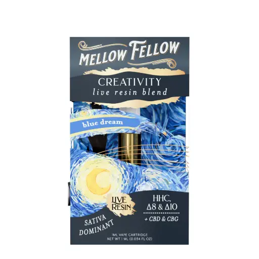 [T-1182-09] MELLOW FELLOW LIVE RESIN 1ML CART (Blue Dream)