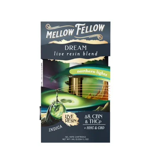 [T-1182-10] MELLOW FELLOW LIVE RESIN 1ML CART (Northern Lights)