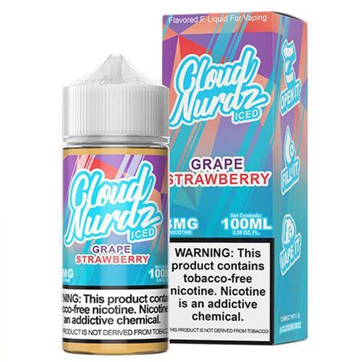 [Q-1626-07] CLOUD NURDZ ICED 100ML (6mg, Grape Strawberry)