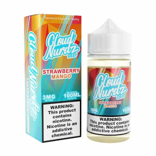 [Q-1626-13] CLOUD NURDZ ICED 100ML (3mg, Strawberry Mango)