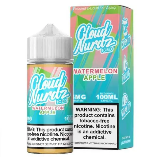 [Q-1626-16] CLOUD NURDZ ICED 100ML (6mg, Watermelon Apple)