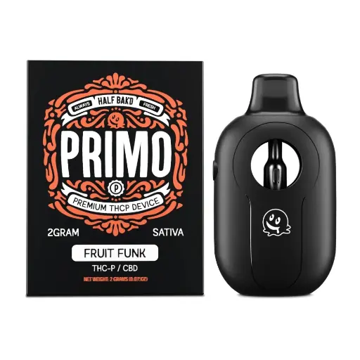[T-1080-02] HALF BAK'D PRIMO THC-P 2GRAM DISPOSABLE 5pk Box (Fruit Funk)