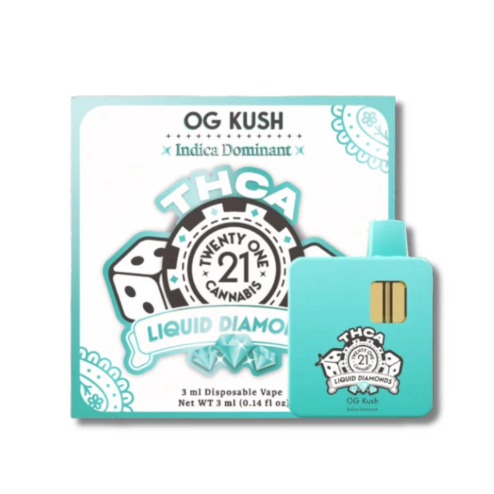 [T-1001-04] 21 DISPOSABLE - 3ML - THC-A (OG Kush (Indica Dominant))