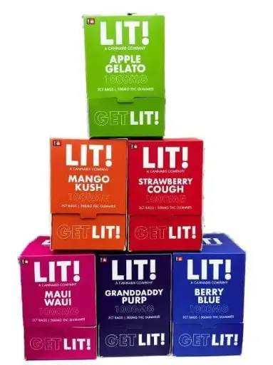 [T-1144-04] LIT GUMMIES 2CT 25PK 1000MG (Berry Blue)