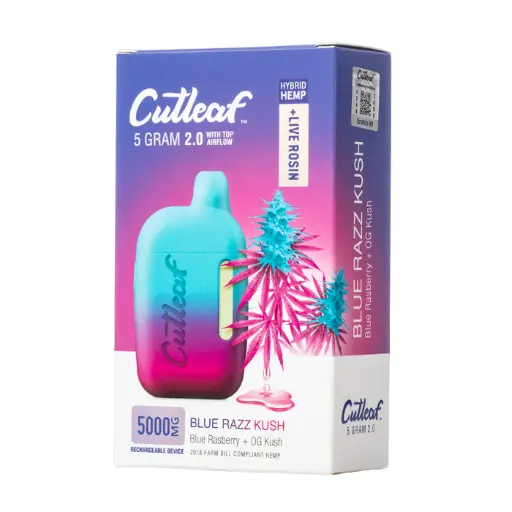 [10509] CUTLEAF THC A Live Rosin 5 GRAM 6pk Box (Blue Razz Kush)