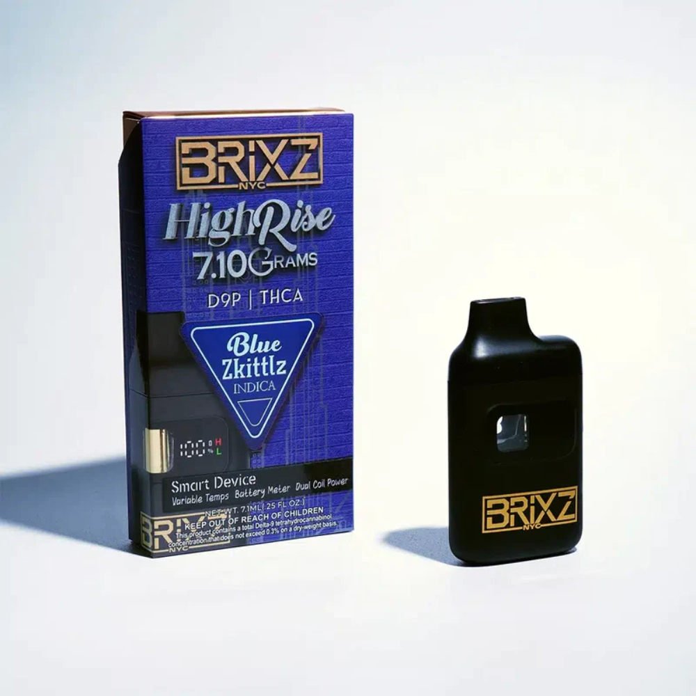 [T-1039-01] DAZED BRIXZ 7.1G HIGH RISE D9P | THCA (Blue Zkittlz)