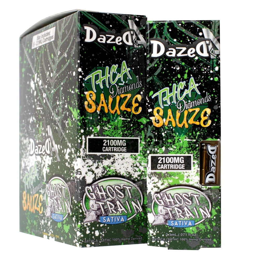 [T-1052-01] DAZEDA THC-A CARTS 2.1G 5PK A BOX (Ghost Train)