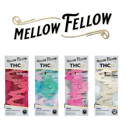 [T-1180-07] MELLOW FELLOW DISPOSABLE 0.5G THCP 6pk Box (Pineapple Express (Hybrid))