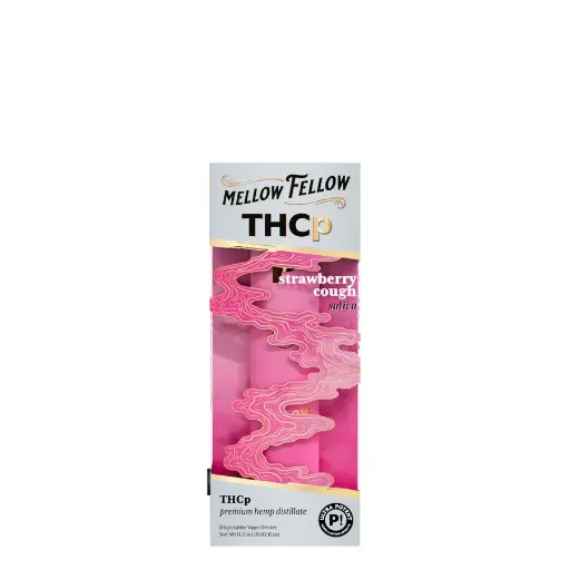 [T-1180-06] MELLOW FELLOW DISPOSABLE 0.5G THCP 6pk Box (Strawberry Cough (Sativa))