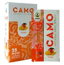 [Q-1544-11] CAMO LEAF WRAP 25/5PK (Mango)