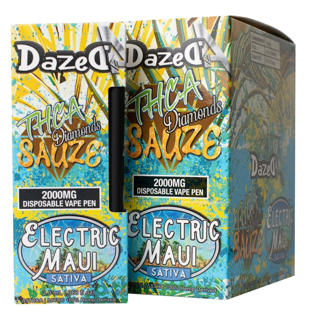 [T-1051-01] DAZEDA THC-A  DISPOSABLE 2G 5PK BOX (Electric Maui)