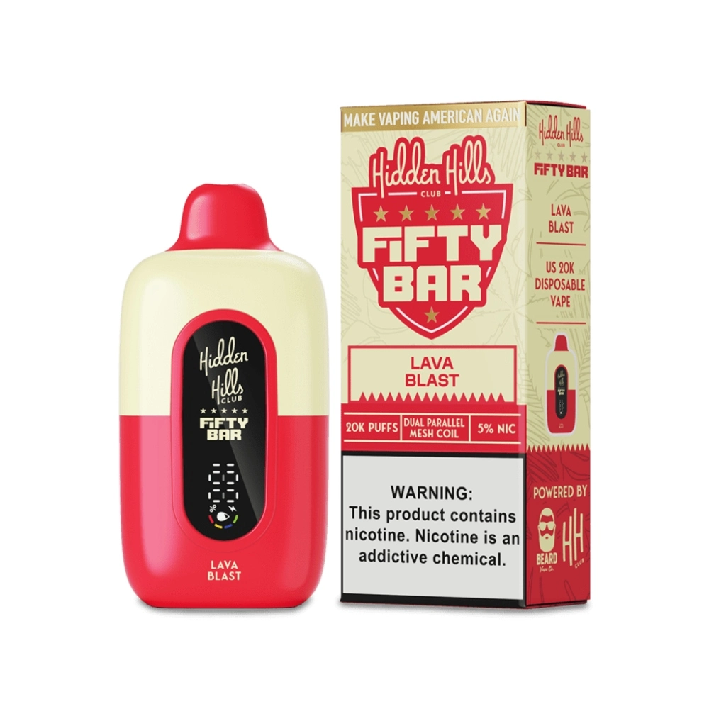 [Q-2001-04] FIFTY BAR 20000 PUFFS DISPOSABLE 5PK 16ML (Lava Blast)