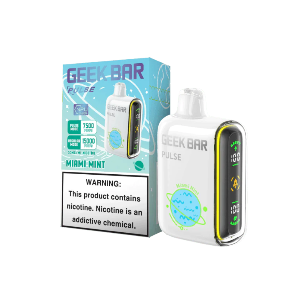 [Q-2069-20] GEEK BAR PULSE 15K 5PK 16ML (Miami Mint)