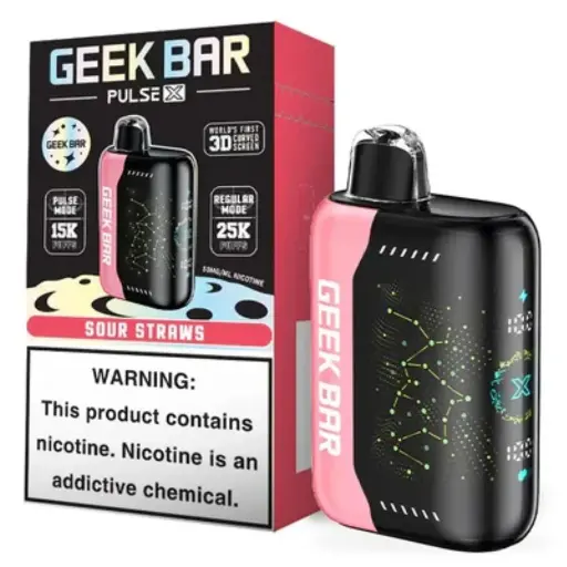 [Q-2073-18] GEEK BAR PULSE X 25000 18ML (Sour Straws)