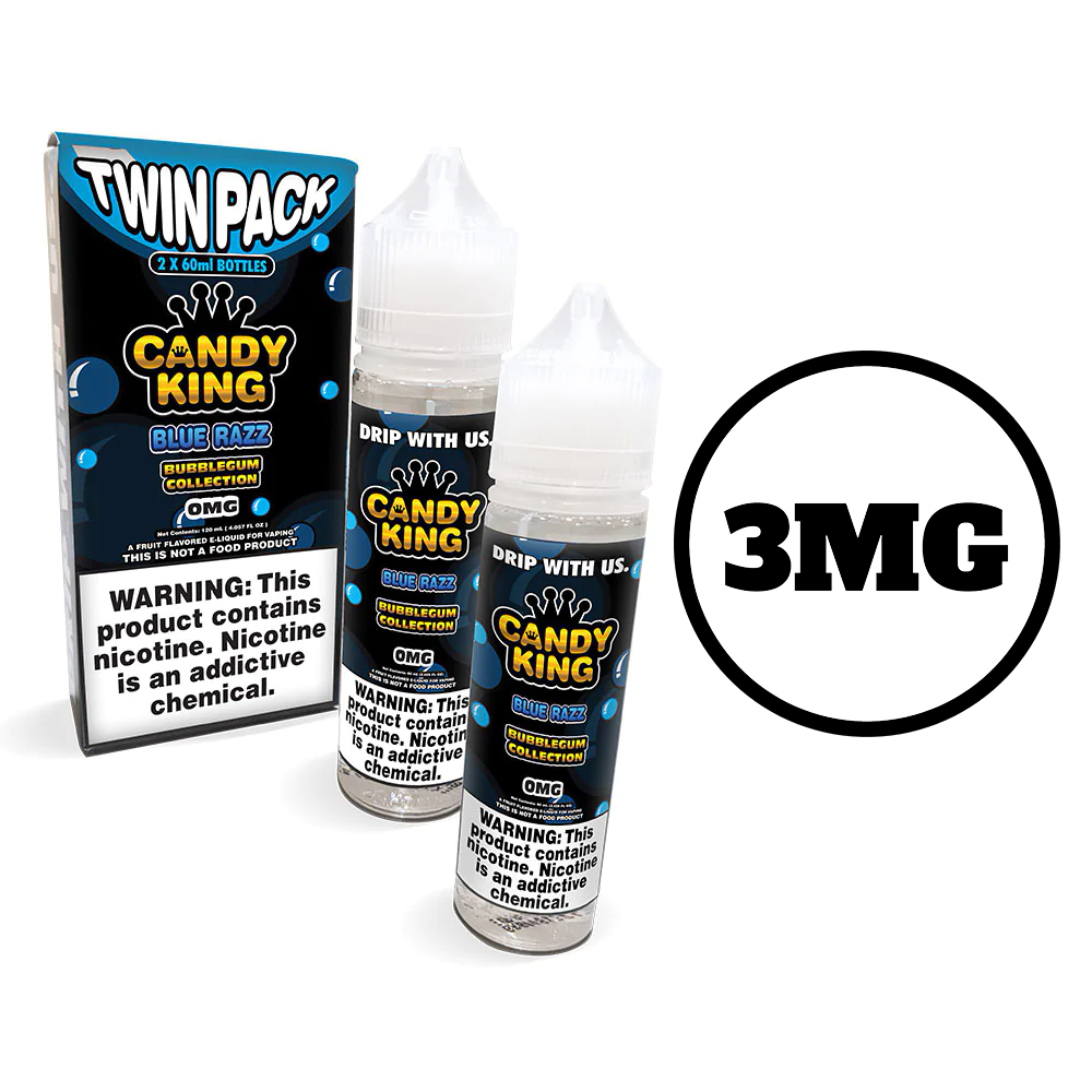 [Q-1548-01] CANDY KING 60ML (TWIN PACK) (3mg, Blue Razz)