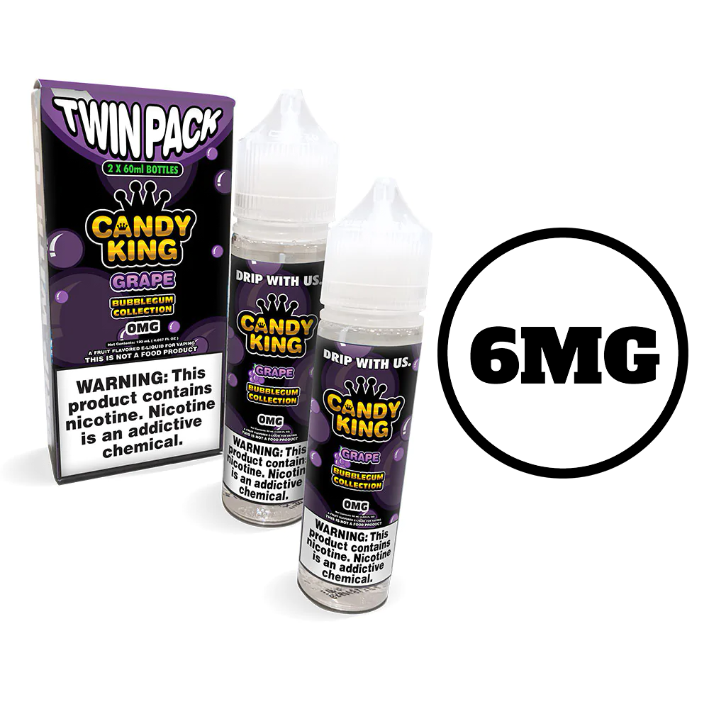 [Q-1548-04] CANDY KING 60ML (TWIN PACK) (6mg, Grape)
