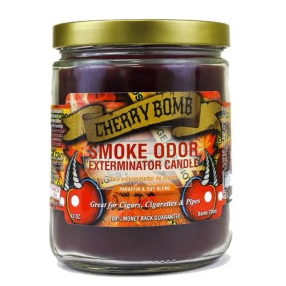 [Q-3568-39] SMOKE ODOR CANDLE 13OZ (Cherry Bomb)