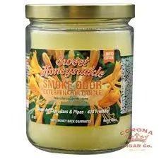 [Q-3568-06] SMOKE ODOR CANDLE 13OZ (Sweet Honey Suckle)
