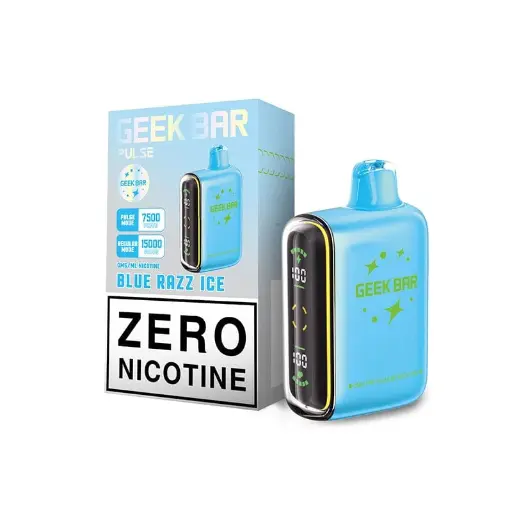 [Q-2068-02] GEEK BAR PULSE 15000 PUFF  ZERO NICOTINE 16ML 5PK (Blue Raz Ice)