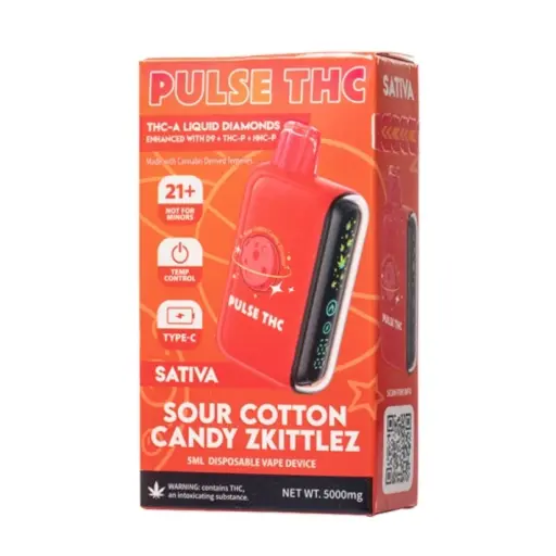 [T-1192-07] PULSE THC 5G THC-A THCP (Sour Cotton Candy Zkittlez Sativa)