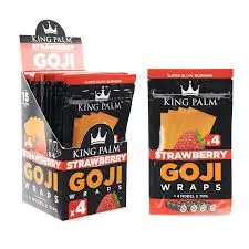 [Q-2704-05] KING PALM GOJI WRAPS 4PACK 15CT (Strawberry)